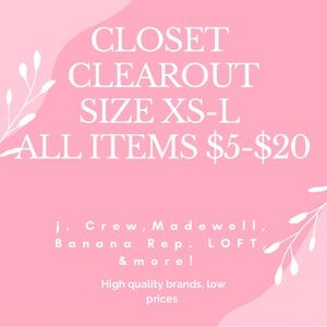 Closet clear out $5 starts! Size XS-L
